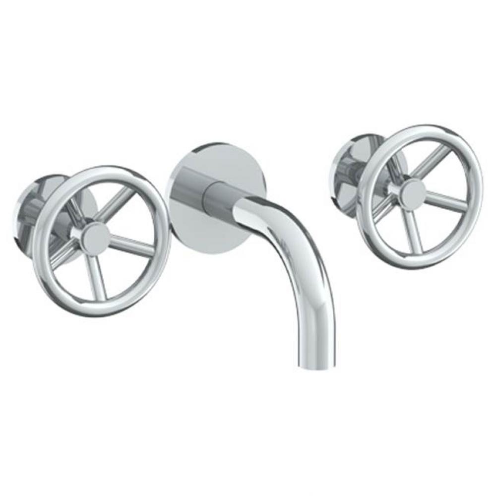 Wall Mounted 3 Hole Lavatory Set with 6'' Spout