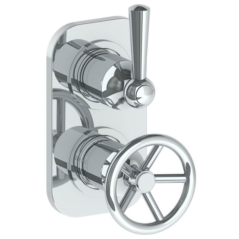 Wall Mounted Mini Thermostatic Shower Trim with built-in control, 3 1/2'' x 6 1/4'&