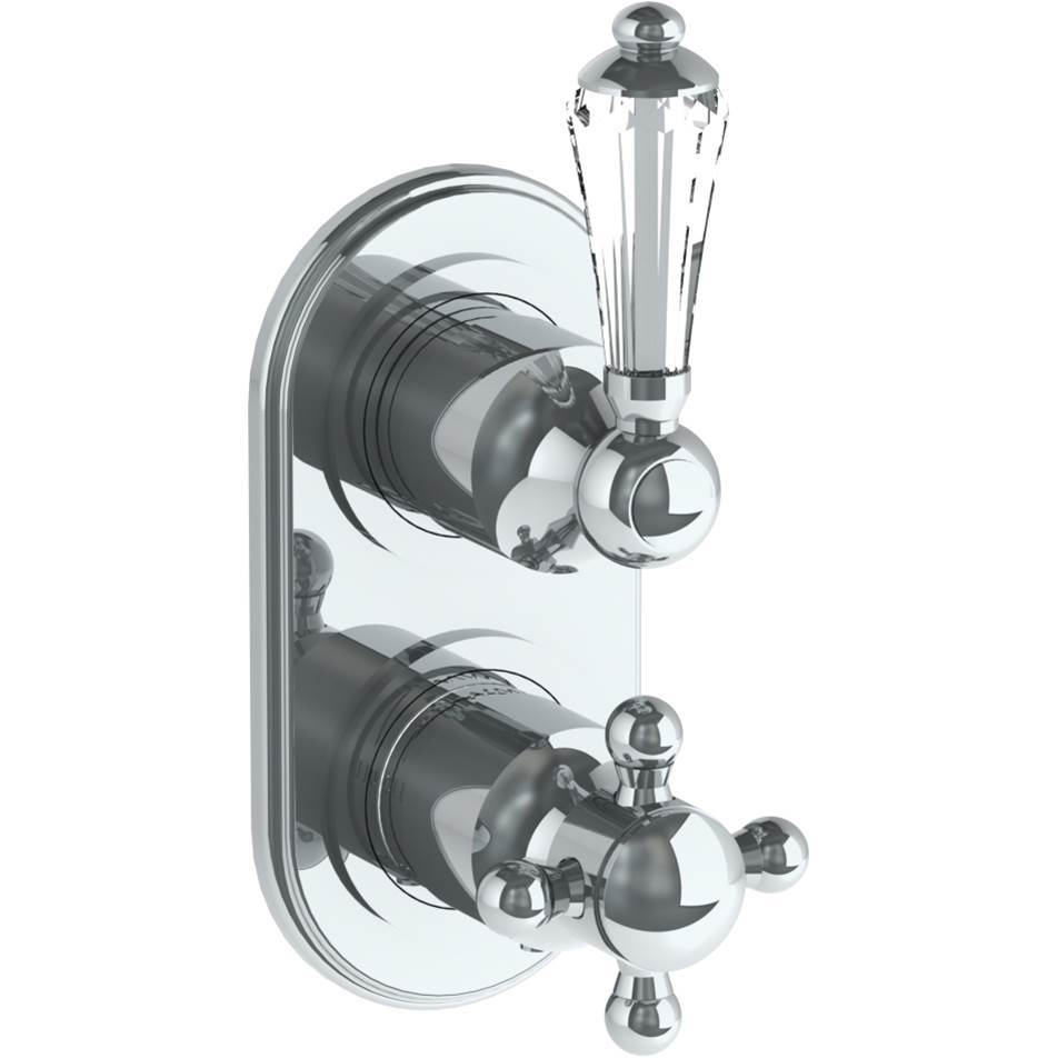 Wall Mounted Mini Thermostatic Shower Trim with built-in control, 3 1/2'' x 6 1/4'&