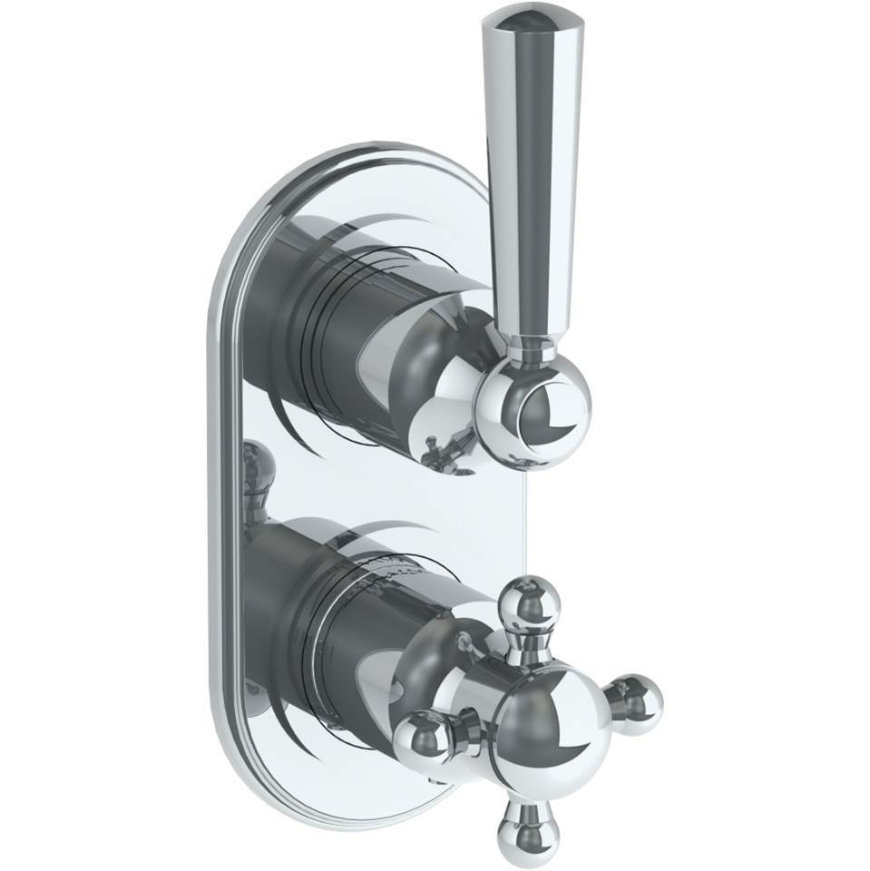 Wall Mounted Mini Thermostatic Shower Trim with built-in control, 3 1/2'' x 6 1/4'&