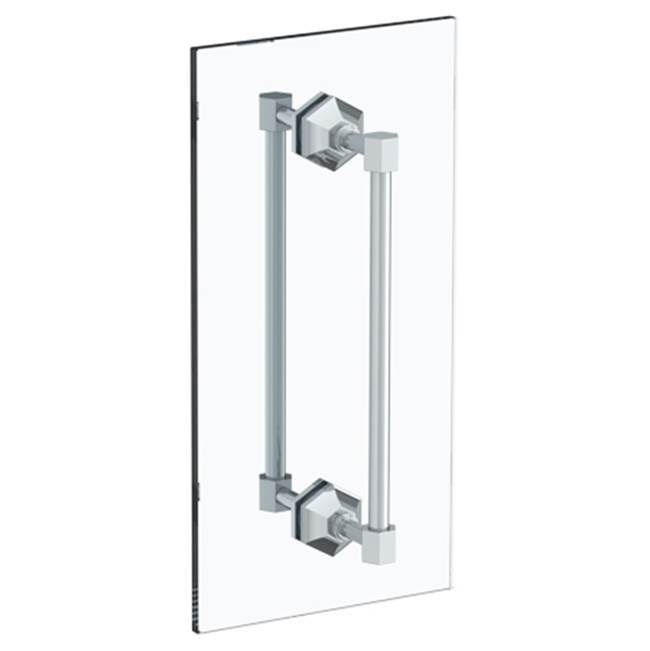 Beverly 6” double shower door pull/ glass mount towel bar