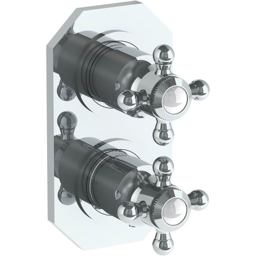 Wall Mounted Mini Thermostatic Shower Trim with built-in control, 3 1/2'' x 6 1/4'&