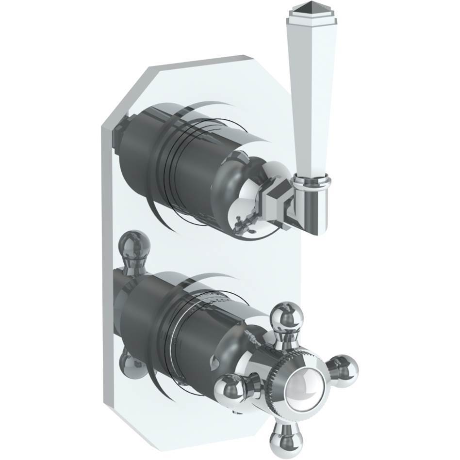 Wall Mounted Mini Thermostatic Shower Trim with built-in control, 3 1/2'' x 6 1/4'&