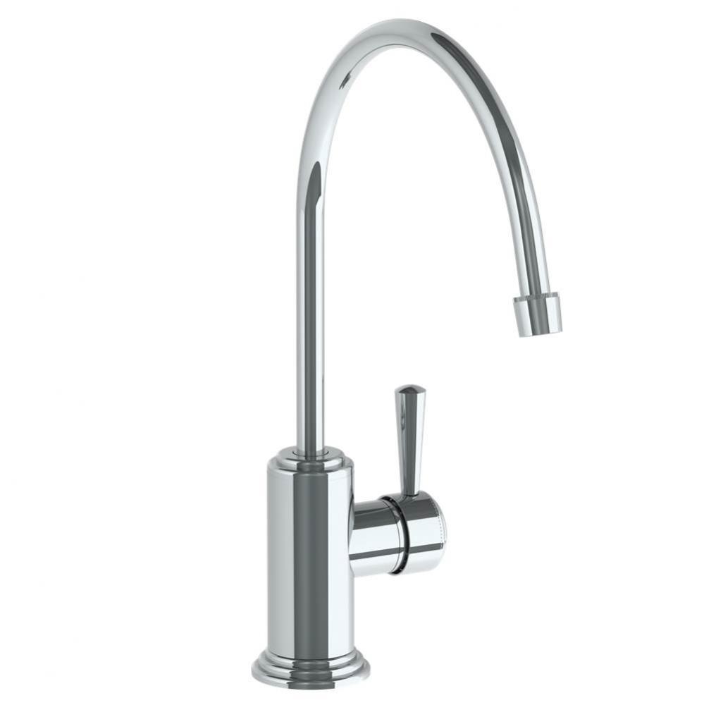 Deck Mounted 1 Hole Extended Gooseneck Kitchen Faucet