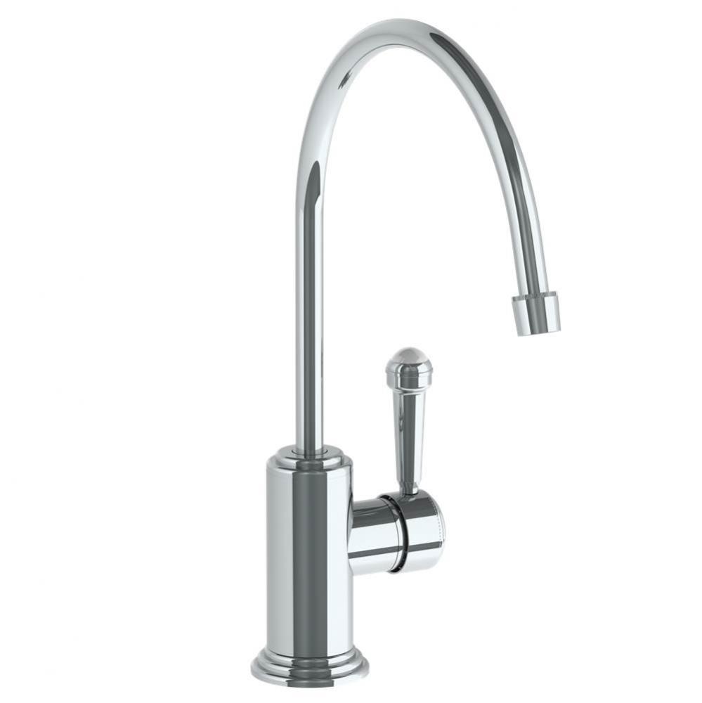Deck Mounted 1 Hole Extended Gooseneck Kitchen Faucet