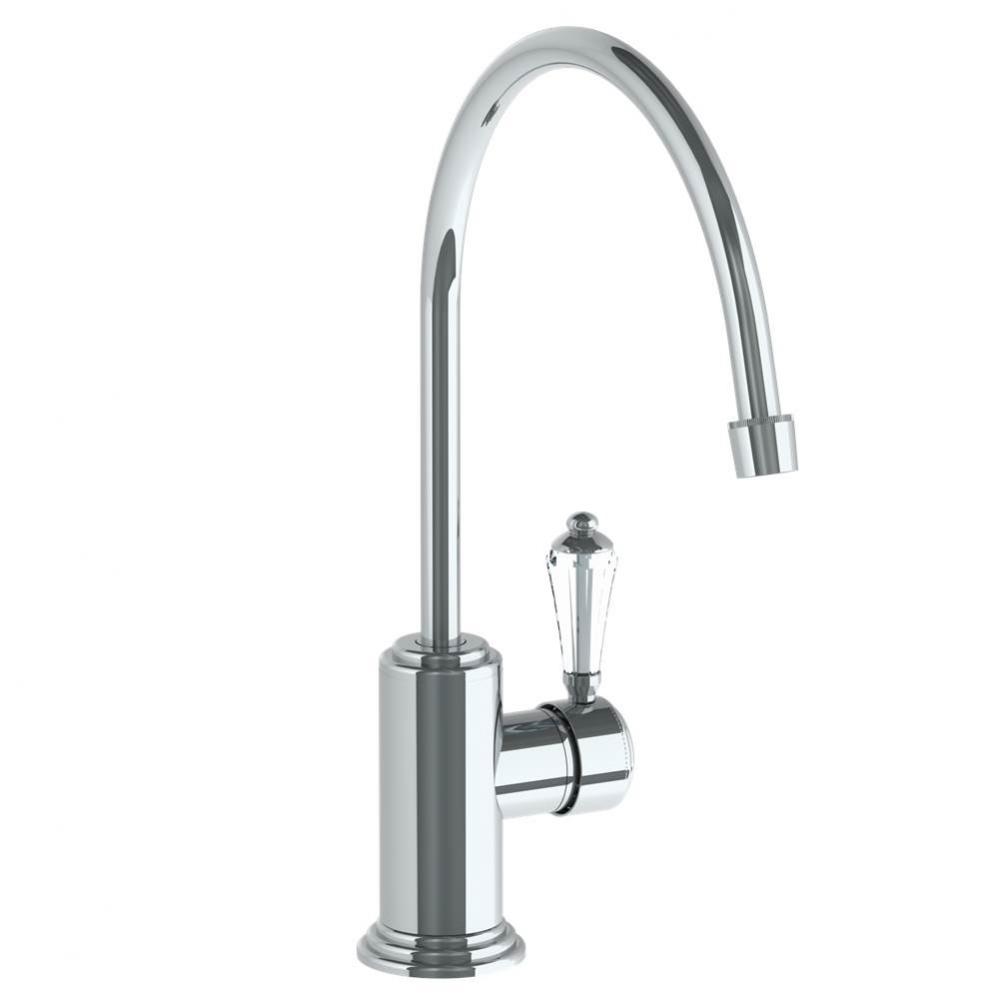 Deck Mounted 1 Hole Extended Gooseneck Kitchen Faucet
