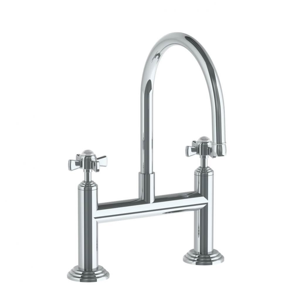 Deck Mounted Bridge Kitchen Faucet
