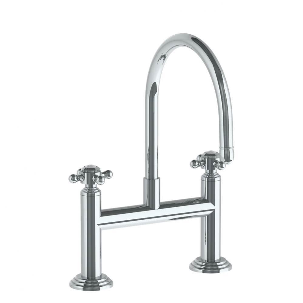 Deck Mounted Bridge Kitchen Faucet
