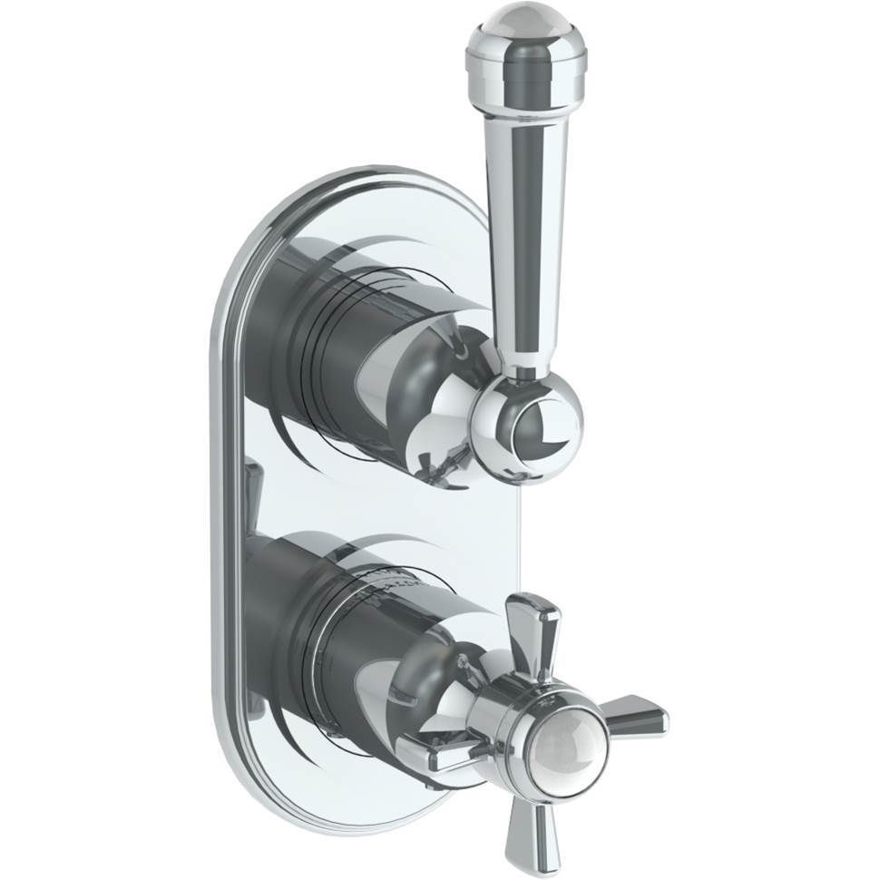 Wall Mounted Mini Thermostatic Shower Trim with built-in control, 3 1/2'' x 6 1/4'&