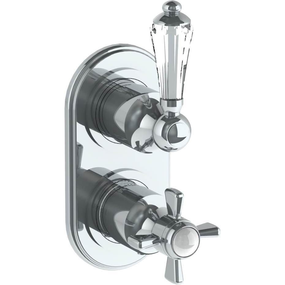 Wall Mounted Mini Thermostatic Shower Trim with built-in control, 3 1/2'' x 6 1/4'&