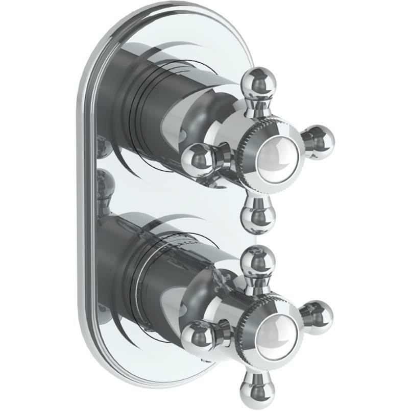 Wall Mounted Mini Thermostatic Shower Trim with built-in control, 3 1/2'' x 6 1/4'&