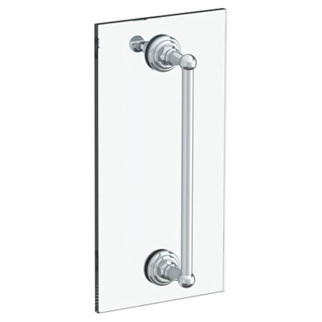 Rochester 12” shower door pull with knob/ glass mount towel bar with hook