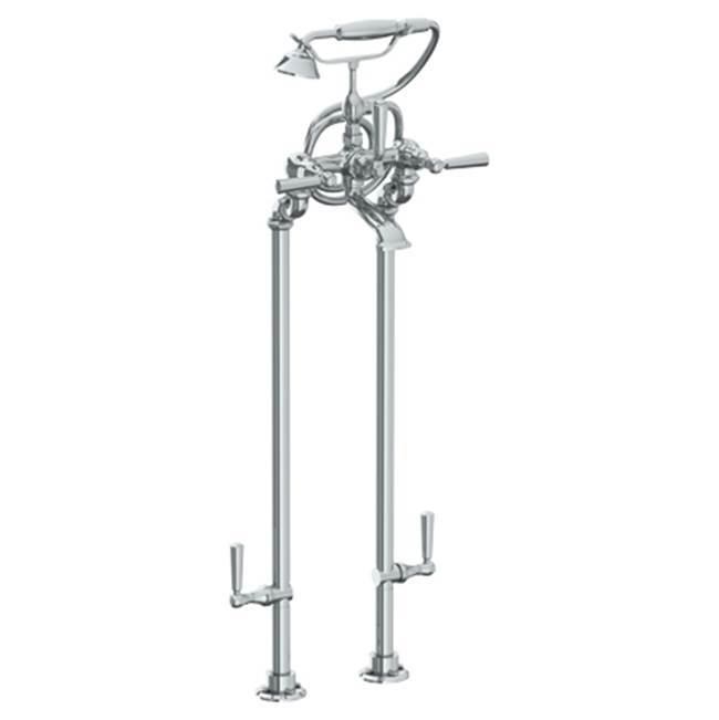 Floor Standing Bath Set with Hand Shower and Shut-Off Valves