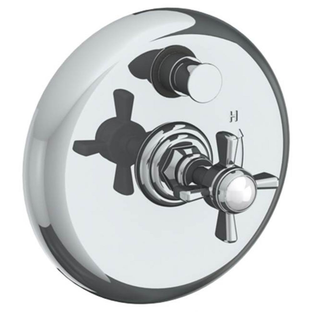 Wall Mounted Pressure Balance Shower Trim with Diverter, 7'' dia.