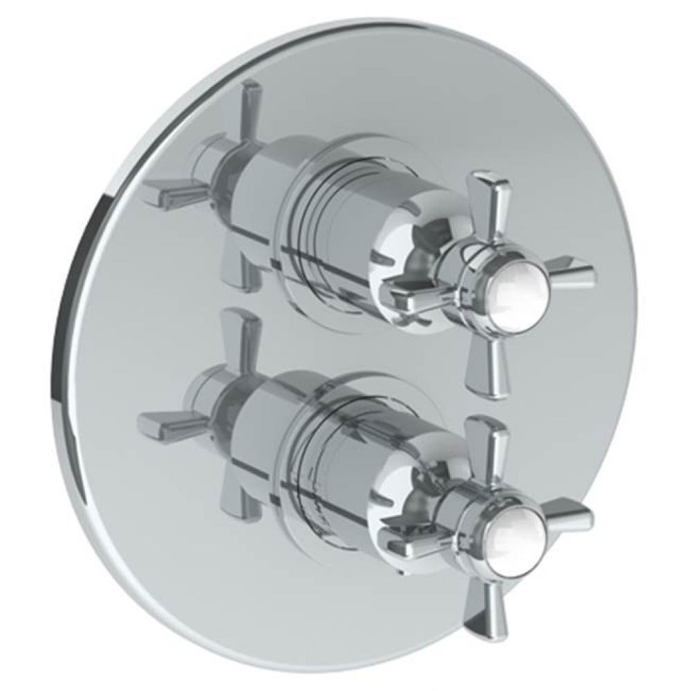Wall Mounted Thermostatic Shower Trim with built-in control, 7 1/2''