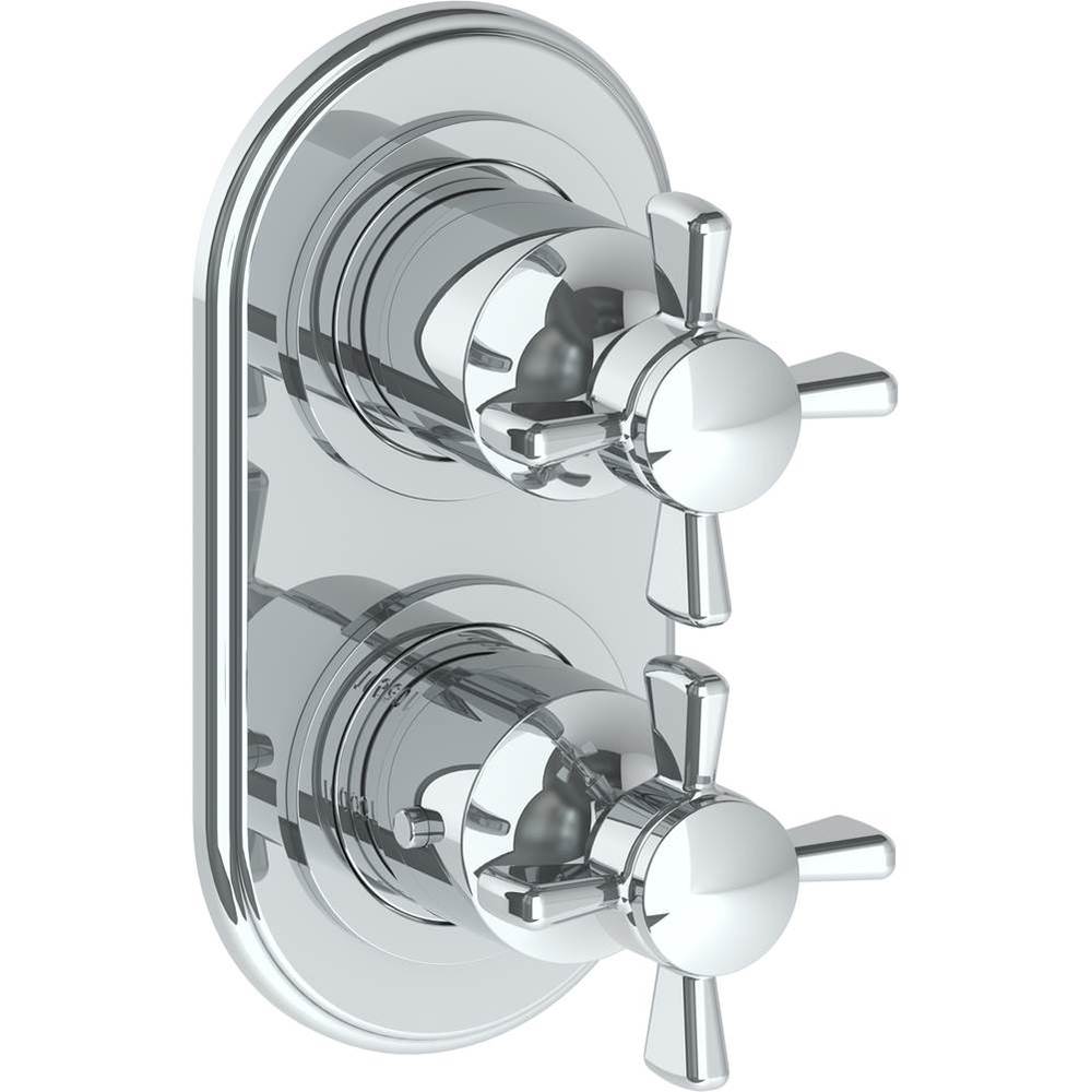 Wall Mounted Mini Thermostatic Shower Trim with built-in control, 3 1/2''
