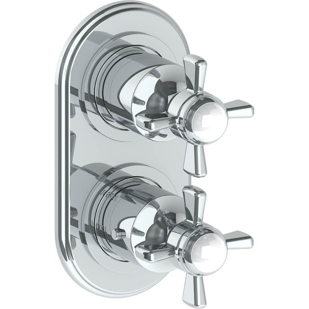 Wall Mounted Mini Thermostatic Shower Trim with built-in control, 3 1/2'' x 6 1/4'&