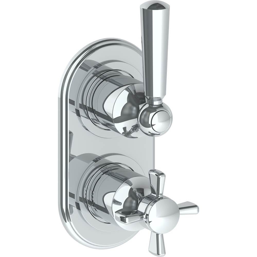 Wall Mounted Mini Thermostatic Shower Trim with built-in control, 3 1/2'' x 6 1/4'&