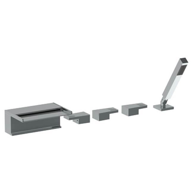 Deck Mounted 5 Hole Bath Set With Waterfall Spout