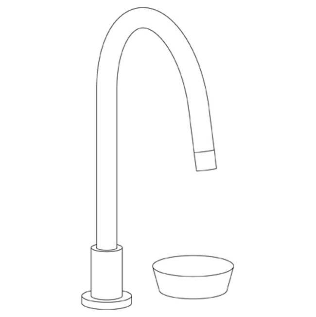 Deck Mounted 2 Hole Gooseneck Kitchen Faucet