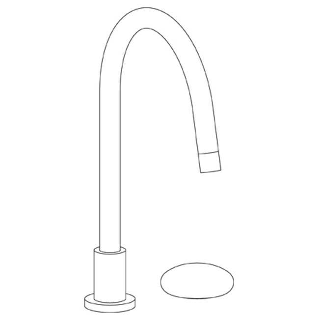 Deck Mounted 2 Hole Gooseneck Kitchen Faucet