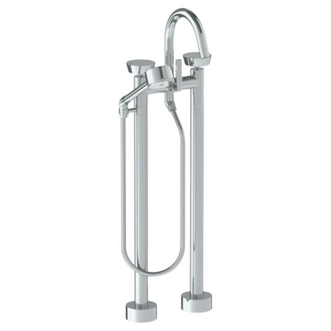 Floor Standing Gooseneck Bath Set with Volume Hand Shower