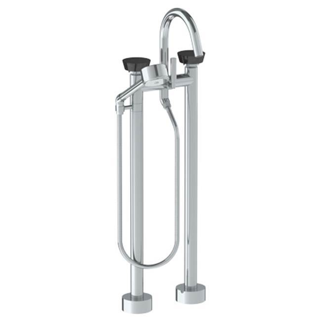 Floor Standing Gooseneck Bath Set with Volume Hand Shower