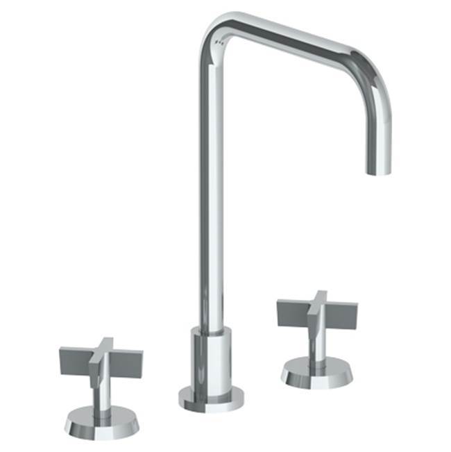 Deck Mounted 3 Hole Square Top Kitchen Faucet