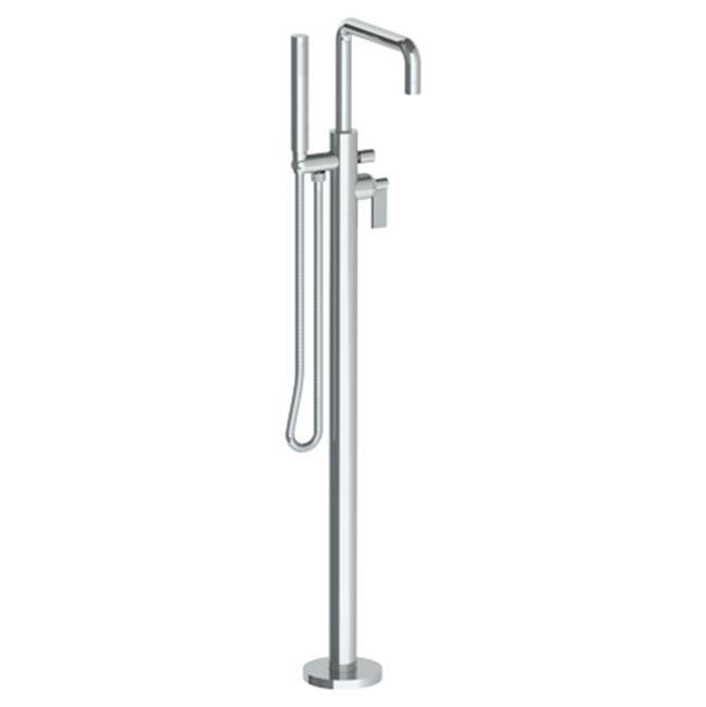 Single Hole Floor Standing Square Bath set with Hand Shower
