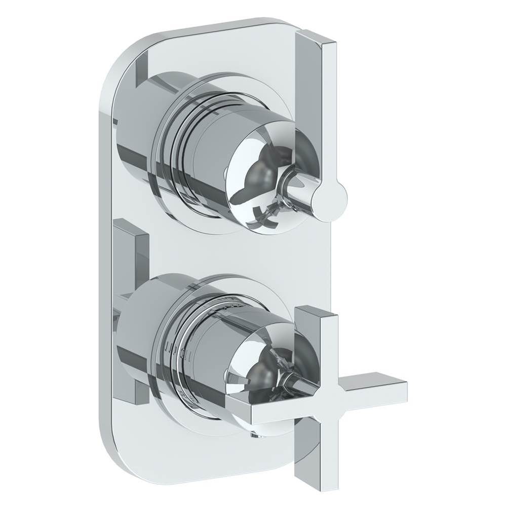 Wall Mounted Mini Thermostatic Shower Trim with built-in control, 3 1/2'' x 6 1/4'&