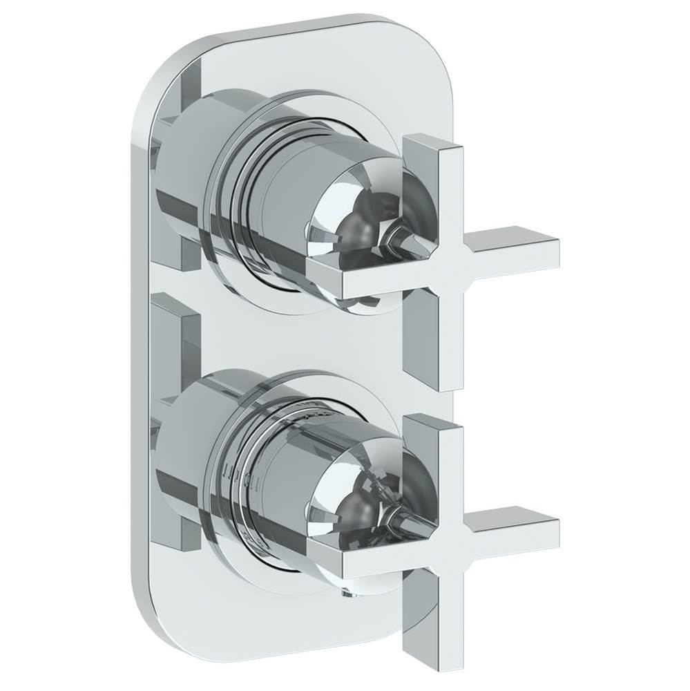 Wall Mounted Mini Thermostatic Shower Trim with built-in control, 3 1/2'' x 6 1/4'&