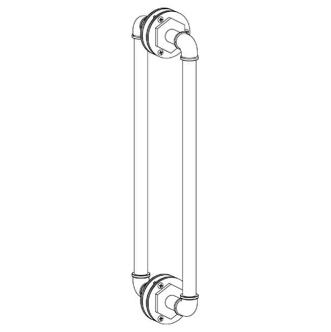 Elan Vital 12'' double shower door pull/ glass mount towel bar