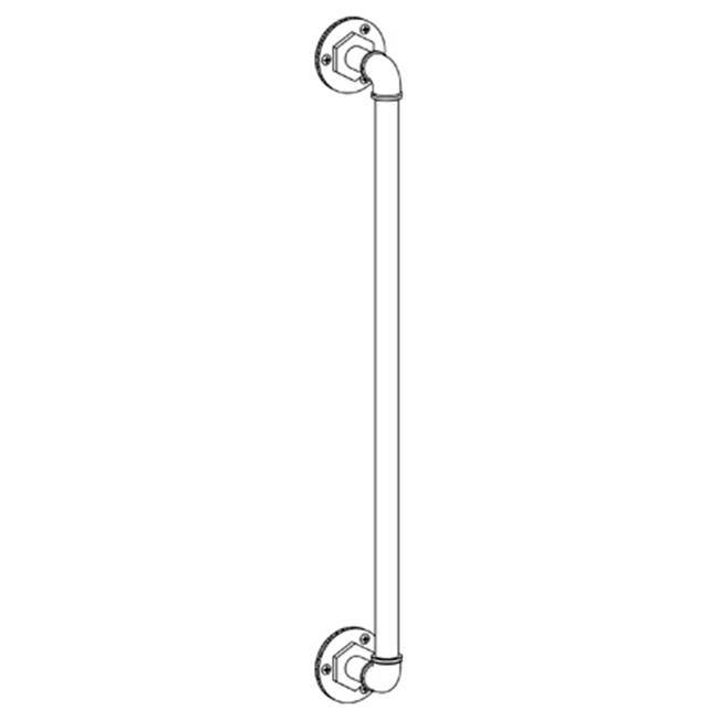 Elan Vital 24'' shower door pull/ glass mount towel bar