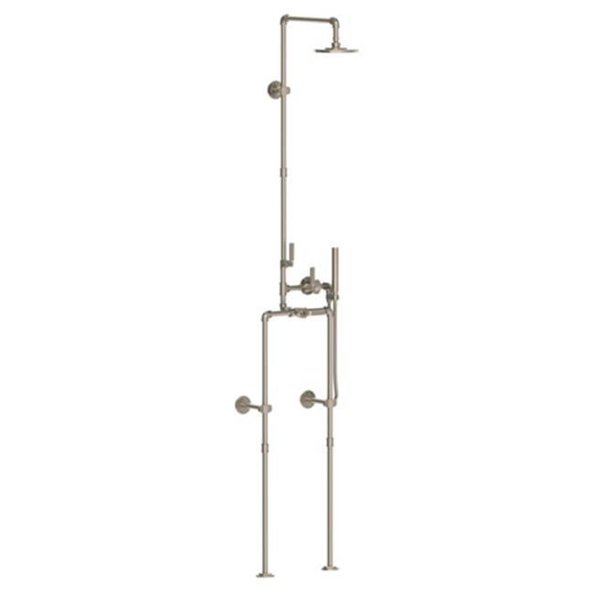 Floor Mounted Exposed Thermostatic Shower With Hand Shower Set