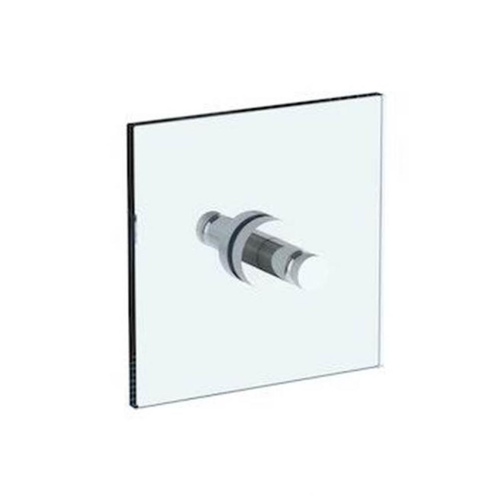 Rainey double shower door knob/ glass mount hook