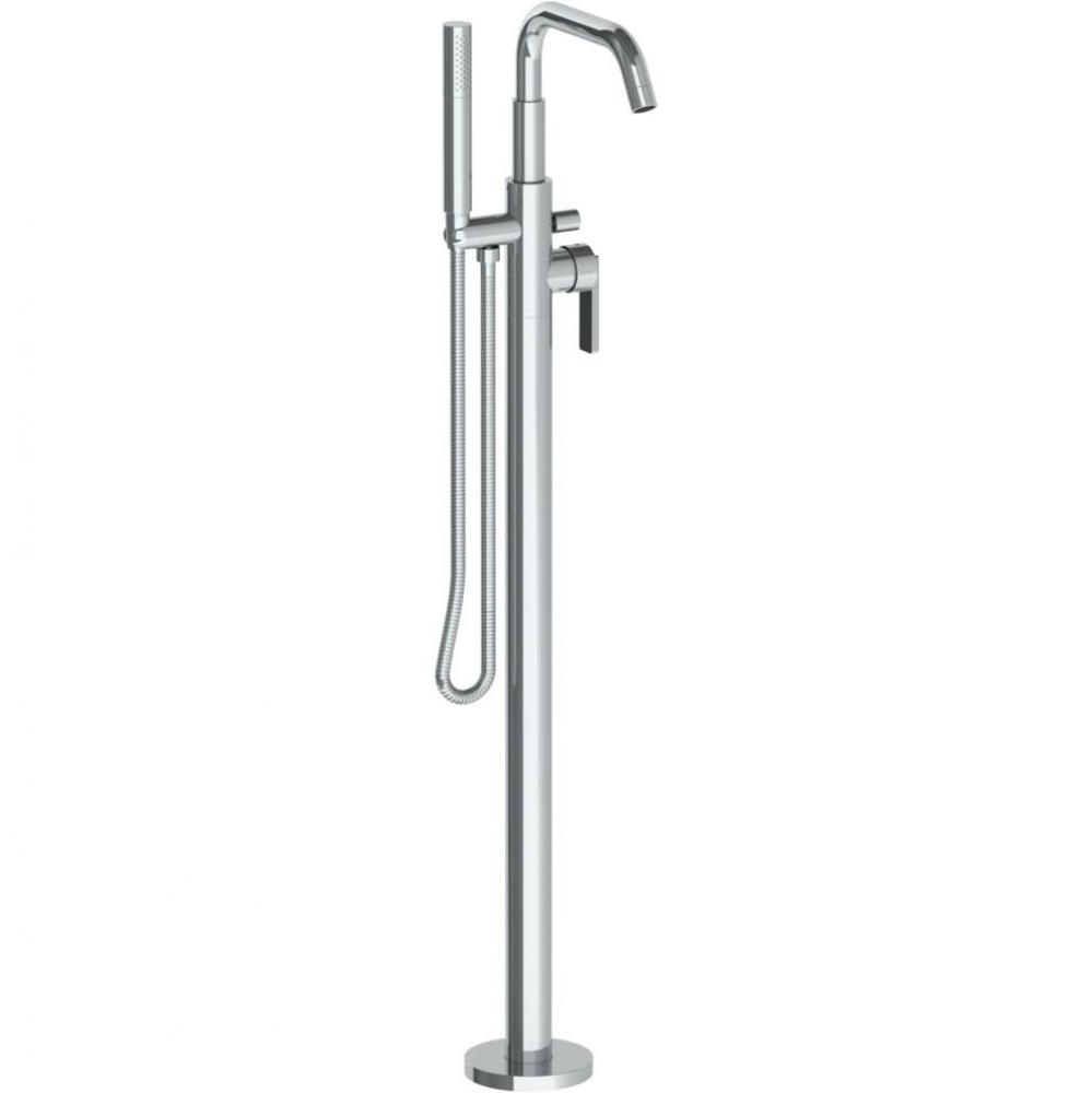 Single Hole Floor Standing Square Bath set with Hand Shower