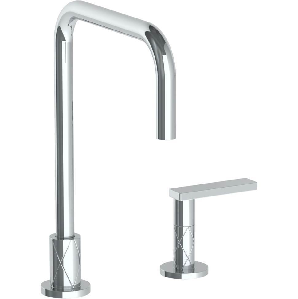 Deck Mounted 2 Hole Square Top Kitchen Faucet