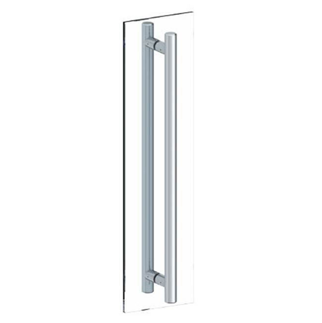 Titanium 24'' double shower door pull/ glass mount towel bar