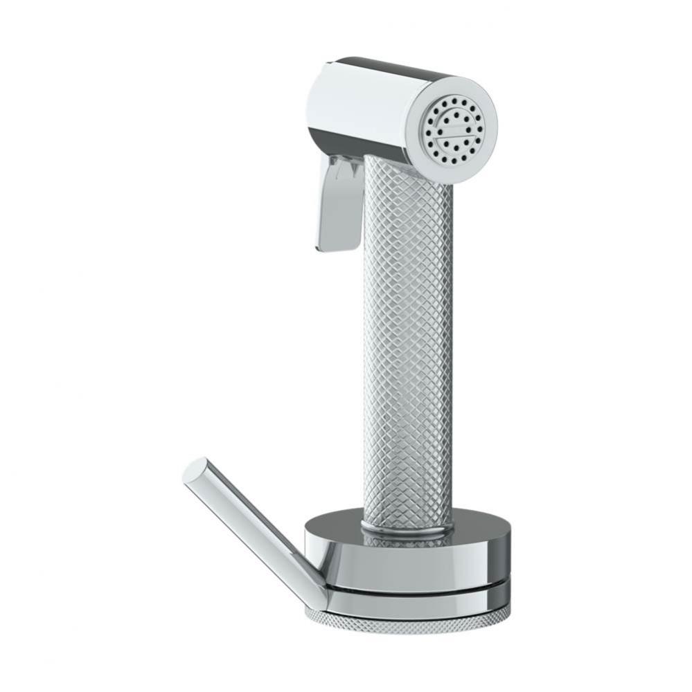 Deck Mounted Independent Side Spray with Integrated Mixer - Diamond Knurl