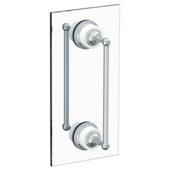 Venetian 12” double shower door pull/ glass mount towel bar