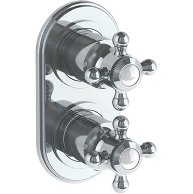 Wall Mounted Mini Thermostatic Shower Trim with built-in control, 3 1/2'' x 6 1/4'&