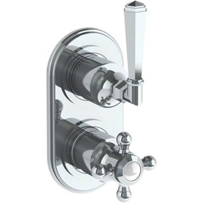 Wall Mounted Mini Thermostatic Shower Trim with built-in control, 3 1/2'' x 6 1/4'&