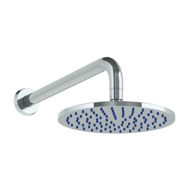 Wall Mounted Shower Head, 8''dia, with 14'' Arm and Flange