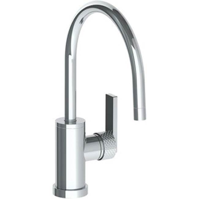 Deck Mounted 1 Hole Gooseneck Kitchen Faucet