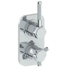 Watermark 111-T25-SP4-WH - Wall Mounted Mini Thermostatic Shower Trim with built-in control, 3 1/2'' x 6 1/4'&