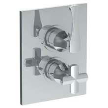 Watermark 125-T20-BG4-WH - Wall Mounted Thermostatic Shower Trim with built-in control, 6 1/4'' X 8''