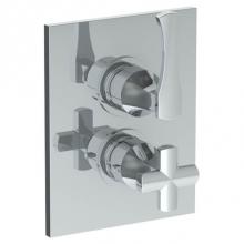 Watermark 125-T20-BG4-PC - Wall Mounted Thermostatic Shower Trim with built-in control, 6 1/4'' X 8''