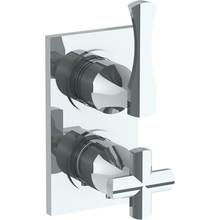 Watermark 125-T25-BG4-GP - Wall Mounted Mini Thermostatic Shower Trim with built-in control, 3 1/2'' x 6 1/4'&