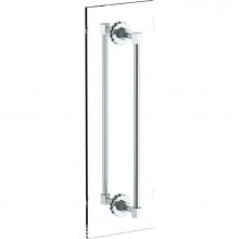 Watermark 133-0.1-12DDP-PC - James 12'' double shower door pull/ glass mount towel bar