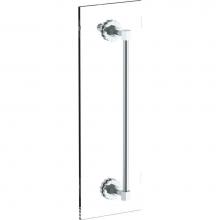 Watermark 133-0.1A-SDP-GM - James 24'' shower door pull with knob/ glass mount towel bar with hook